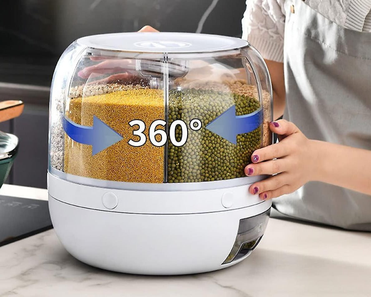 Kitchen Food Storage Box with 360 Degree Rotation