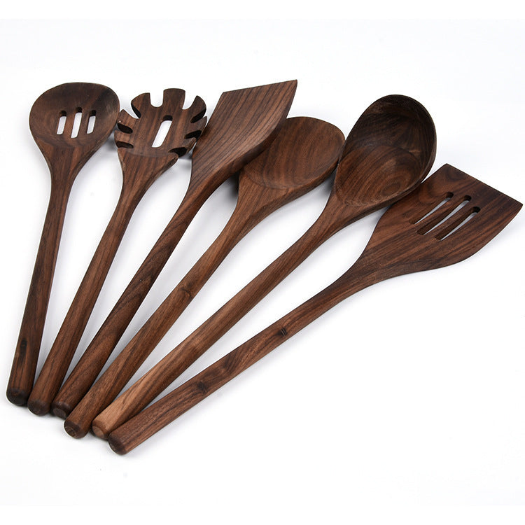 New 6-Piece Black Walnut Kitchen Utensils