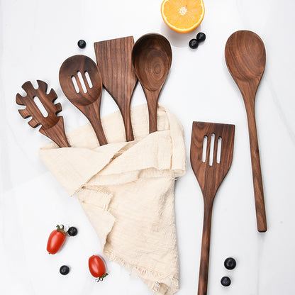 New 6-Piece Black Walnut Kitchen Utensils