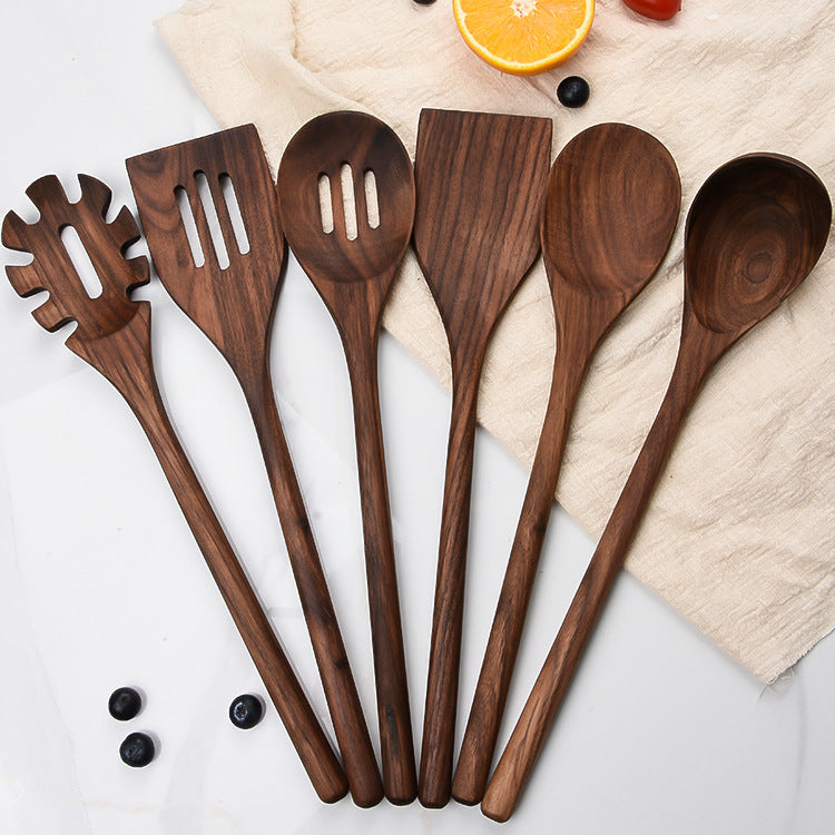 New 6-Piece Black Walnut Kitchen Utensils