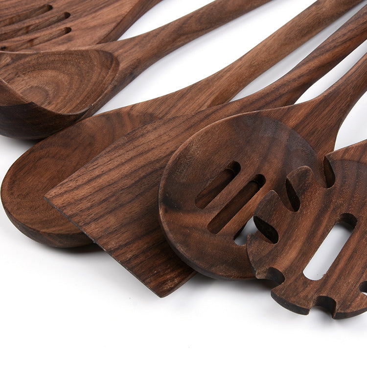 New 6-Piece Black Walnut Kitchen Utensils