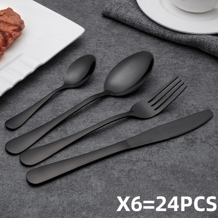 Black Stainless Steel Western Cutlery