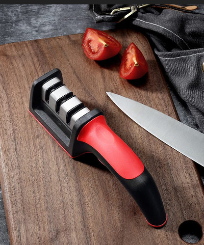 Kitchen knife sharpener and more than one knife can be used