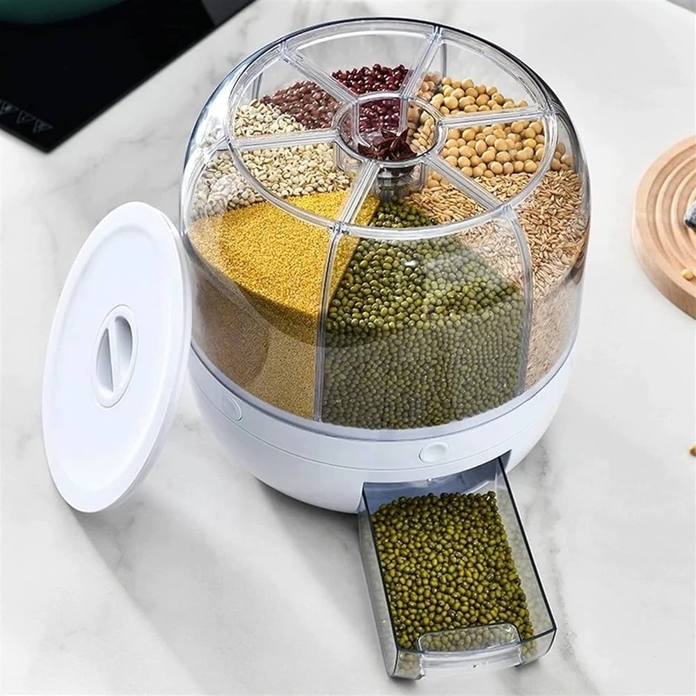 Kitchen Food Storage Box with 360 Degree Rotation