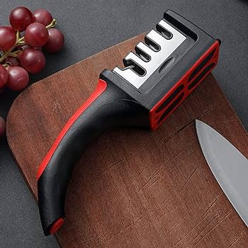 Kitchen knife sharpener and more than one knife can be used