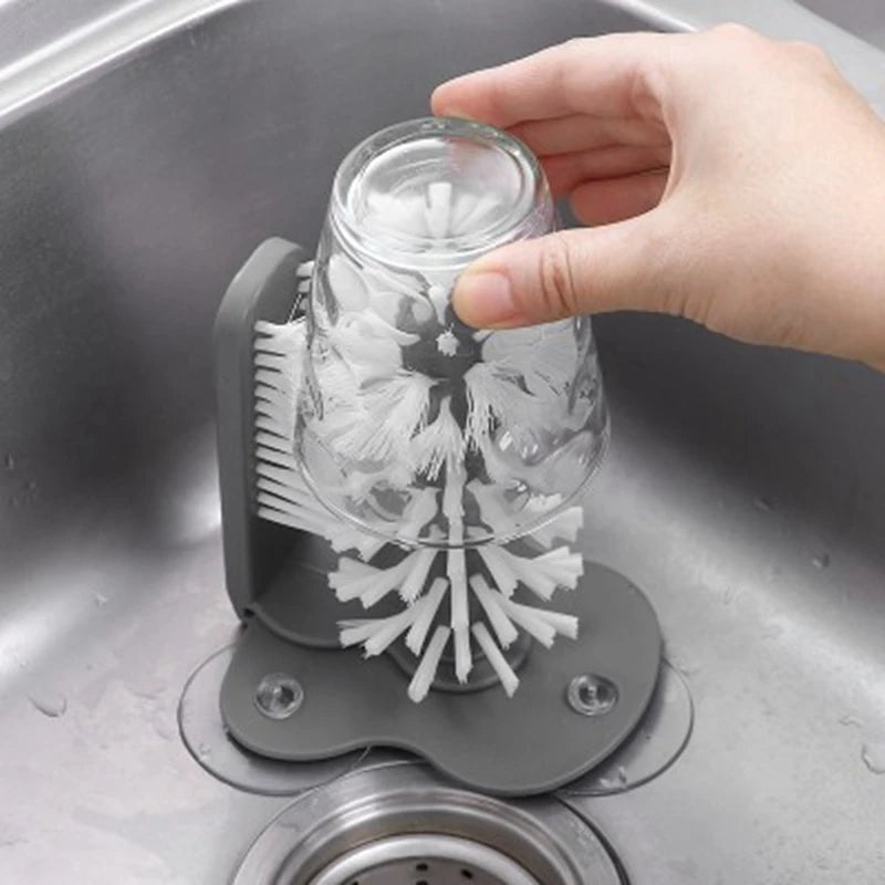 Glass Bottle Washing Brush Cup