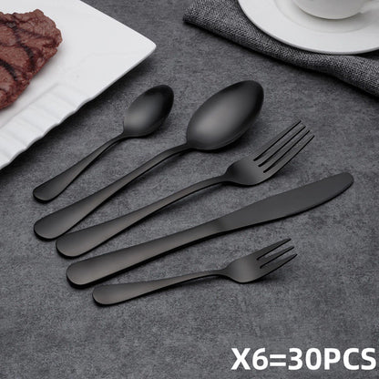 Black Stainless Steel Western Cutlery